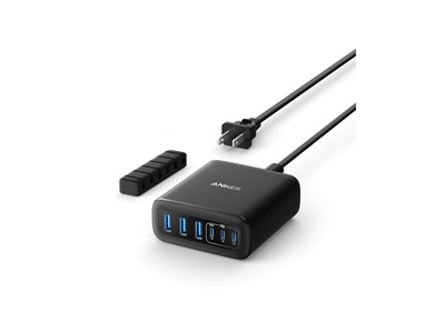 Anker, Charger (112W, 6 Ports, GaN) B2B - Europe (excluded UK plug), Black