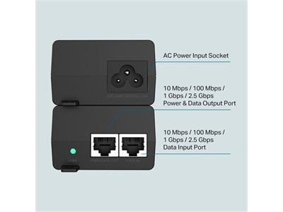 TP-Link, POE+ Injektor 30W 2x2.5Gbps